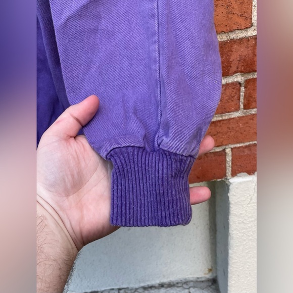 Vintage 90s Quality Goods Faded Cuffed Crewneck Sweatshirt Size Large purple - Picture 4 of 6